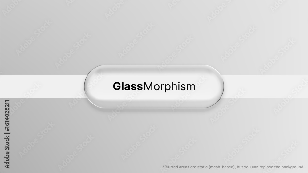 Aufkleber liquid glass morphism vector design with glassmorphism text. ui element for modern web and app inter