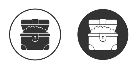 Treasure chest icon illustration. Pixel vector graphics - Vector.