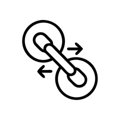 Link icon with arrows indicating connection and direction  