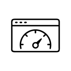 Page speed gauge in web browser interface design  