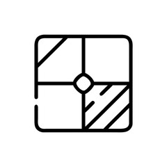 Geometric layout design in minimalist style with black lines  