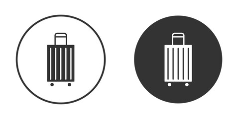 Suitcase icon illustration. Pixel vector graphics - Vector.