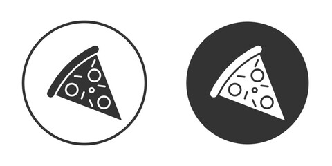 Pizza slice icon illustration. Pixel vector graphics - Vector.