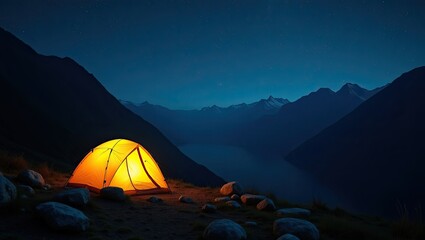 tent in the night