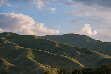 mountain landscape with clouds