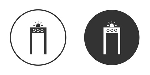 Metal detector icon illustration. Pixel vector graphics - Vector.