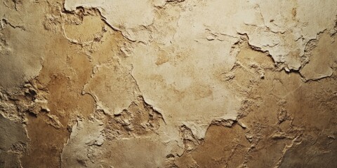 Close-up of weathered stone wall with cracks and crumbling surface