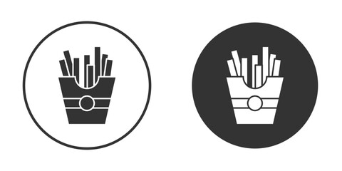 French-fries icon illustration. Pixel vector graphics - Vector.