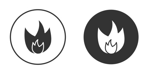 Flame icon illustration. Pixel vector graphics - Vector.