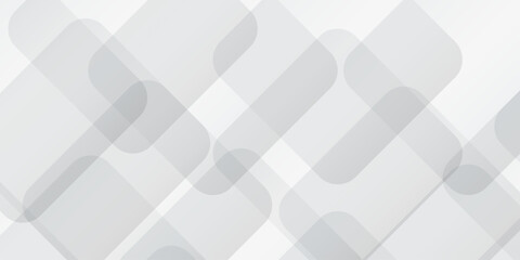 Modern Abstract white background design with layers of textured white transparent material, Minimal geometric white light background triangle gray technology vector. Abstract graphic Banner design.