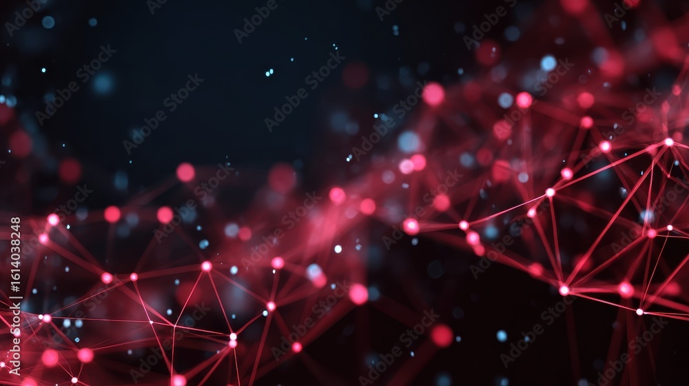 Aufkleber blockchain technology futuristic hud background with blockchain polygon peer to peer network. global