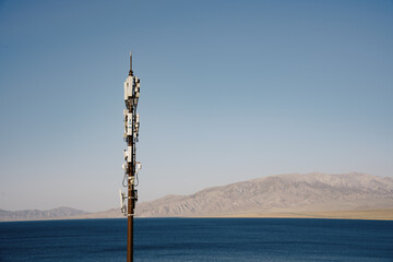 Obraz premium tv tower on the lake