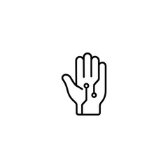 Human Technology Integration Hand Icon