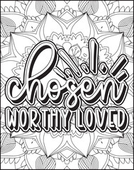 Bible Verse Quote Coloring Page for Adults. Bible Verse Mandala Coloring Page