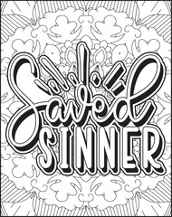 Bible Verse Quote Coloring Page for Adults. Bible Verse Mandala Coloring Page