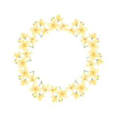 Watercolor Wreaths, Meadow frame, Baby Shower, Sublimation Elements, Tiny Flowers, Wedding clip art, Hand painted, Garden Flowers