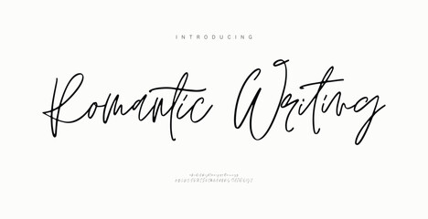 Signature Elegant Branding Typeface. Handwritten Script Editable Text Effect Template . vector illustration 
