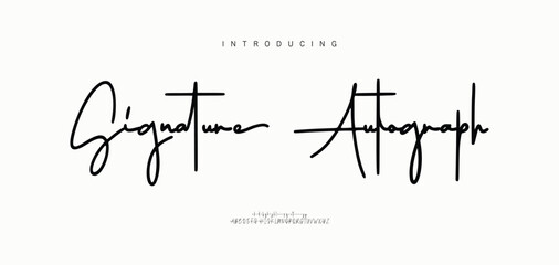 Signature Elegant Branding Typeface. Handwritten Script Editable Text Effect Template . vector illustration 
