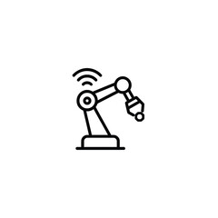 Wireless Robotic Arm Automation Icon
