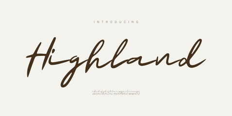 Signature Elegant Branding Typeface. Handwritten Script Editable Text Effect Template . vector illustration 

