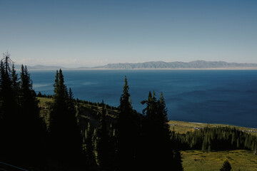 lake and mountains