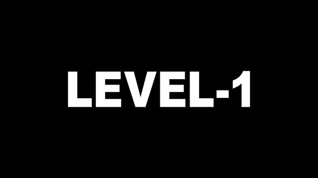 animated level 1 icon animation. motion graphic perfect for social media content. black background 4k video.