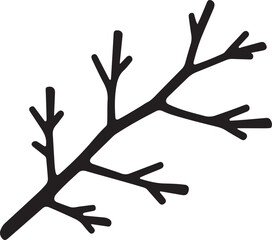 Long Branch Silhouette Vector Style For Nature And Botanical Design