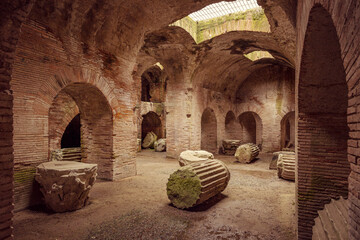 Flavian amphitheater in Pozzuoli town, Naples, Italy