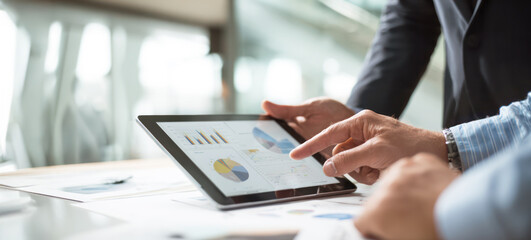 Business Consulting meeting working and brainstorming new business project finance investment concept