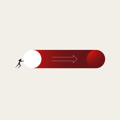 Business growth and progress vector concept. Symbol of target, objective, strategy. Minimal design eps10 illustration.