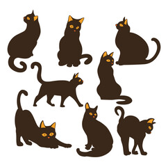 set of funny cats