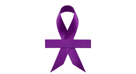 Isolated Purple Awareness Ribbon