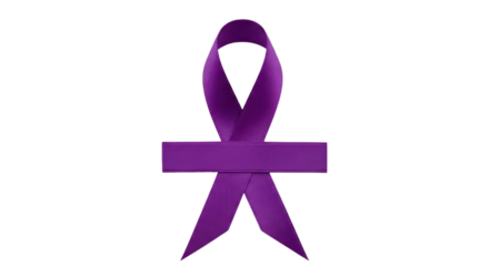 Isolated Purple Awareness Ribbon