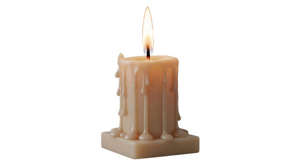 Isolated Burning Candle