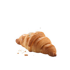 croissant isolated on white back ground, food concept.
