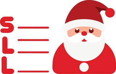 Santa claus checking his naughty or nice list