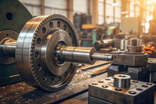 Precision Machining in an Industrial Workshop During Daytime Operations