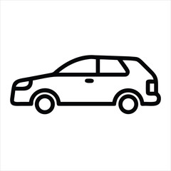 Fototapeta premium car wagon transport van vehicle automobile wheel vector outline illustration 