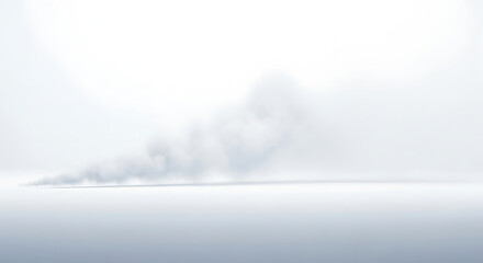A wisp of smoke drifts across a blurred white and gray landscape creating a sense of mystery and calm ai generated