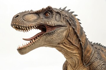 Detailed Dinosaur Sculpture Showcasing Lifelike Features and Textures Indoors