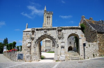 Parish enclosure of St Jean de Doigt in Brittany in France, Europe