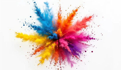 Colorful abstract watercolor background with paint splashes and artistic texture