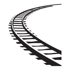 Parallel Train Tracks Vector Illustration on White Background Clipart And Line Art Design, Vector of parallel train tracks on white background, ideal for ... See More