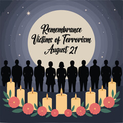 International Day of Remembrance and Tribute to the Victims of Terrorism – August 21 Illustration