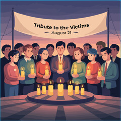 International Day of Remembrance and Tribute to the Victims of Terrorism – August 21 Illustration