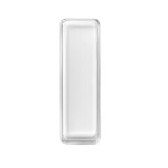 White eraser in transparent plastic case on transparent background