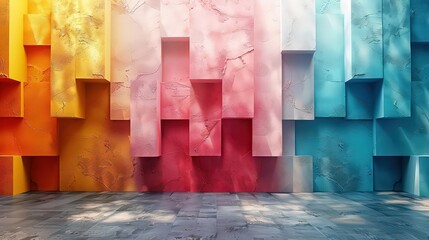 3D art background in geometric style