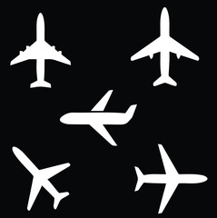 set of vector airplanes