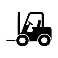 Forklift Icon Industrial Vehicle Symbol in Vector Style