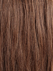 brunette hair, brown long dull tangled hair with split ends, macro hair texture